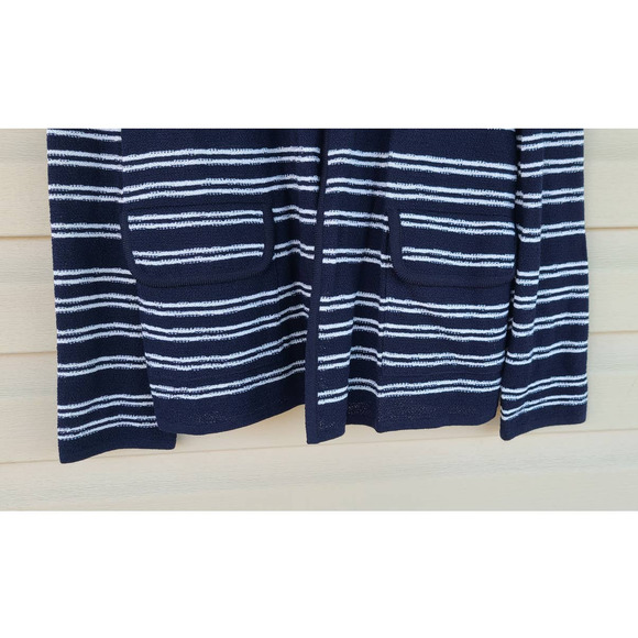 ST.JOHN Striped Wool Blend Cardigan Small - Picture 4 of 6